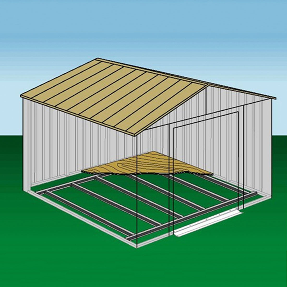 Golvregelset gop Trenton för Förråd 5 & 7 m²
