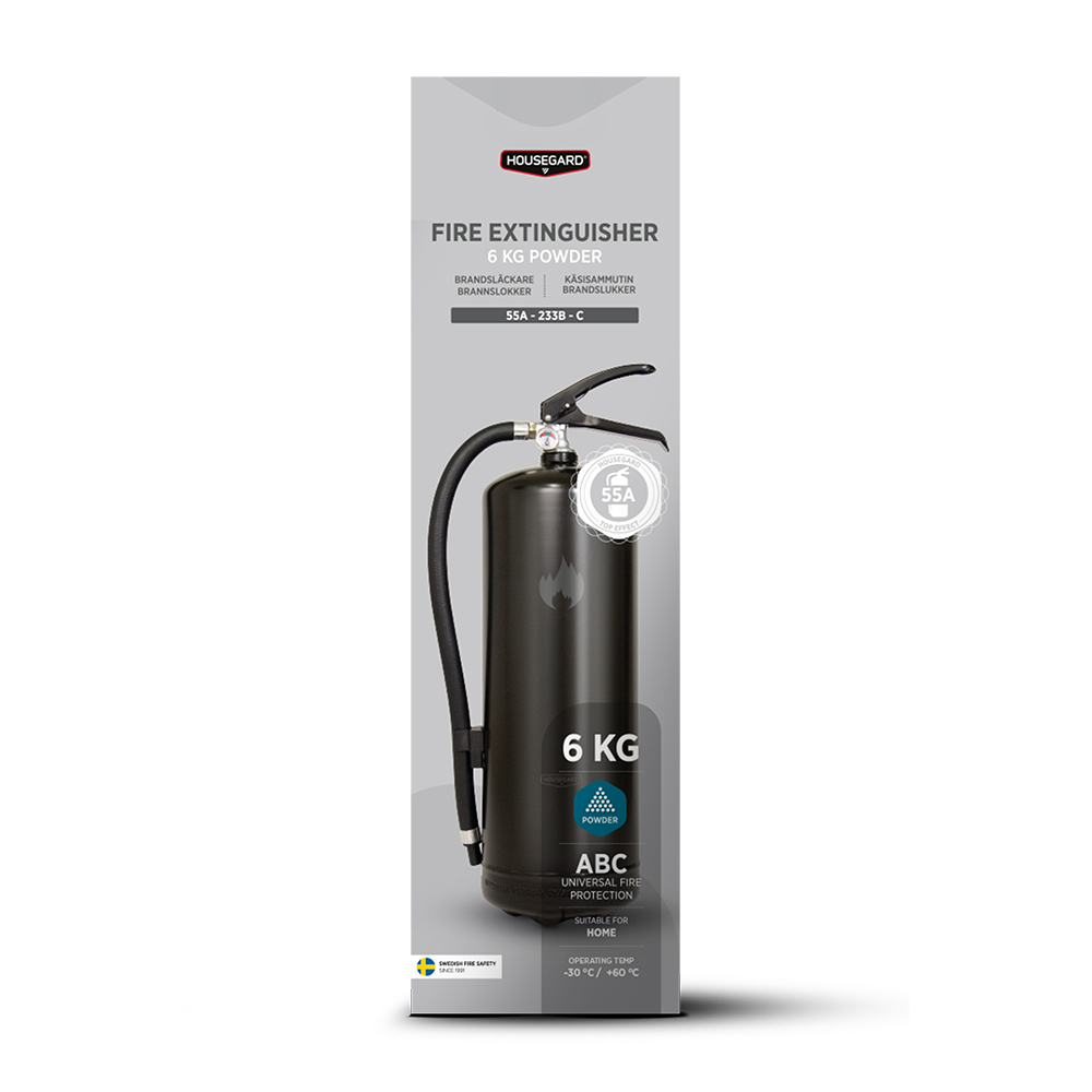 Brandsläckare Housegard 6 kg Pulversläckare