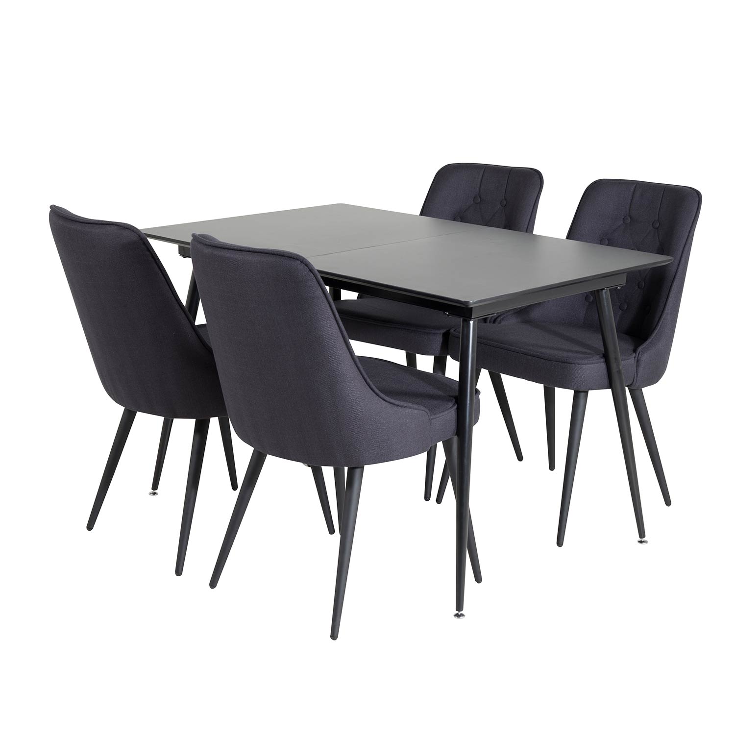 Matgrupp Venture Home Silvia med Iläggsskiva och 4 Vera Stolar