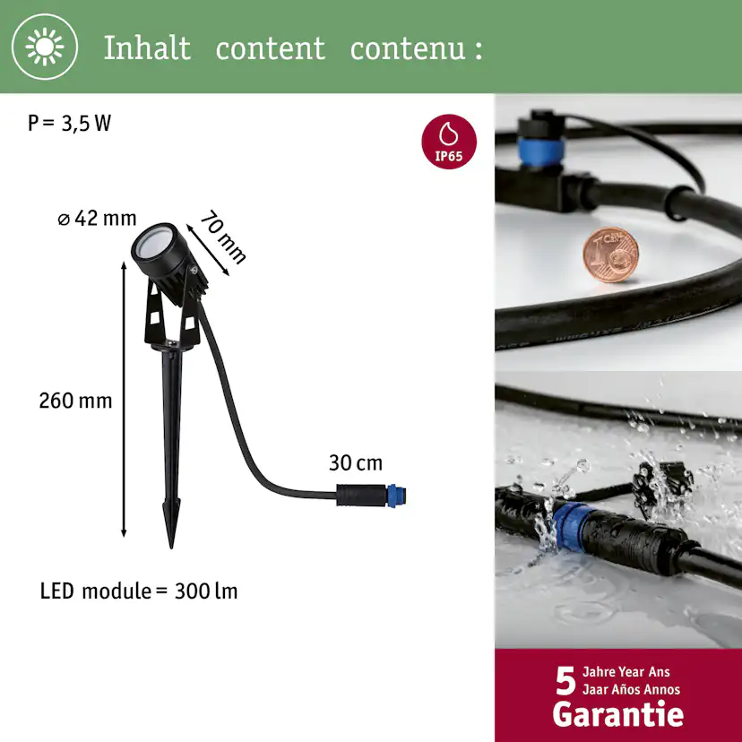 Spotlight Paulmann Basic Spot Plug & Shine LED IP65 24V