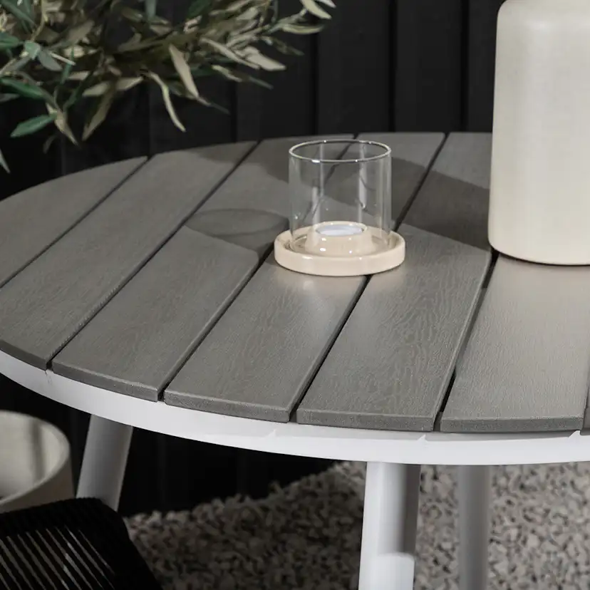 Cafégrupp Venture Home Break Ø90 cm med 2 Lindos Trädgårdsstolar Utomhus