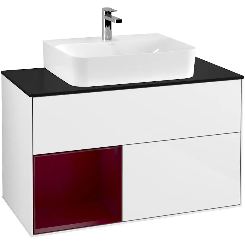 Tvättställsskåp Villeroy & Boch Finion med 2 Lådor Hylla och Bänkskiva för Centrerat Tvättställ