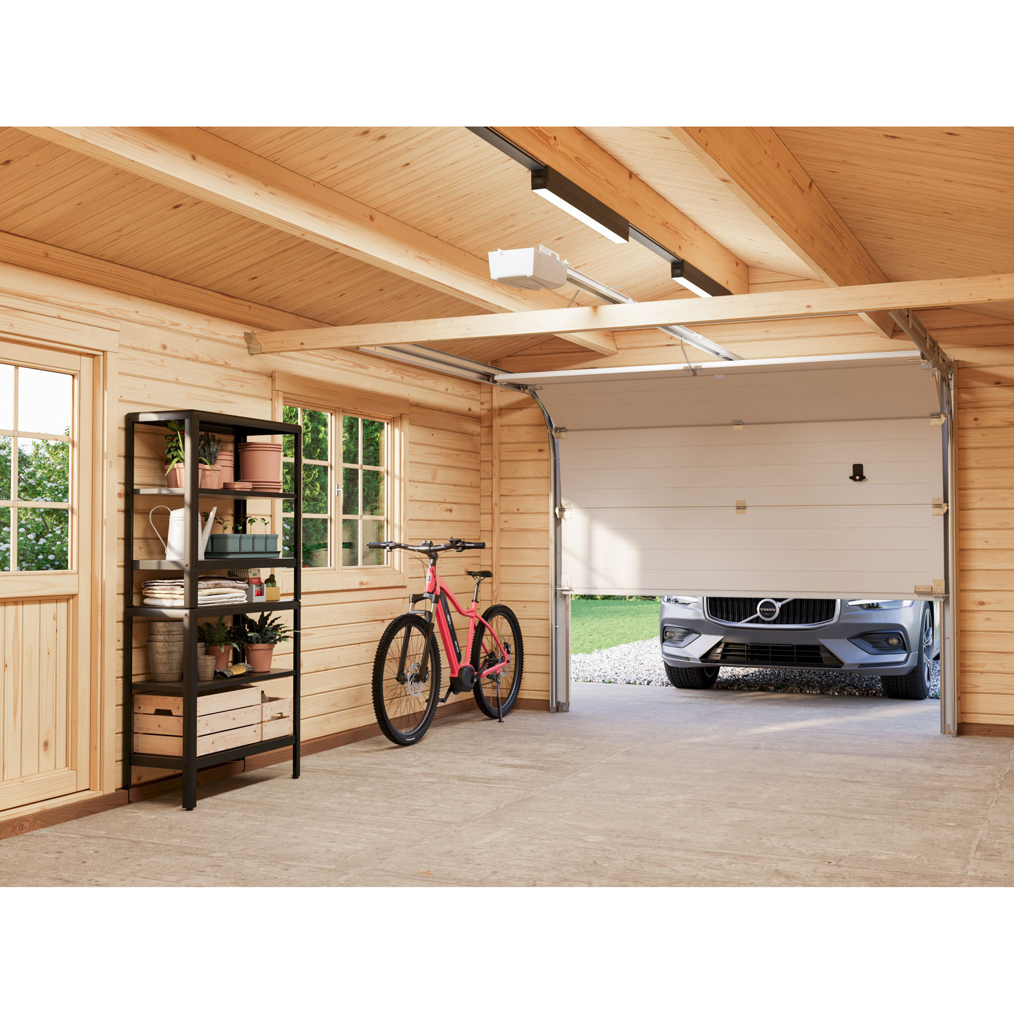 Garage Roger 19,0 m2 med Takskjutport Obehandlad
