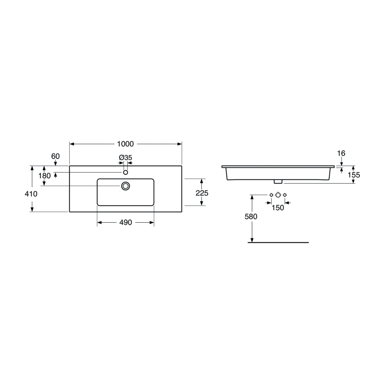 Tvättställ Gustavsberg Graphic