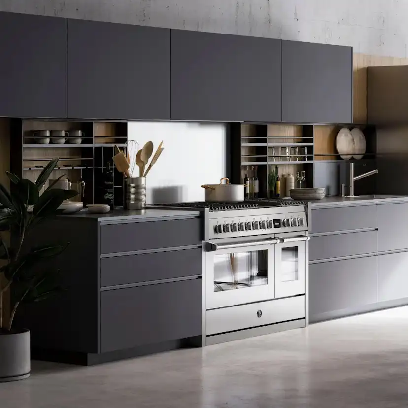 Gasolspis Steel Genesi Combi-Steam 120 cm med Två Ugnar