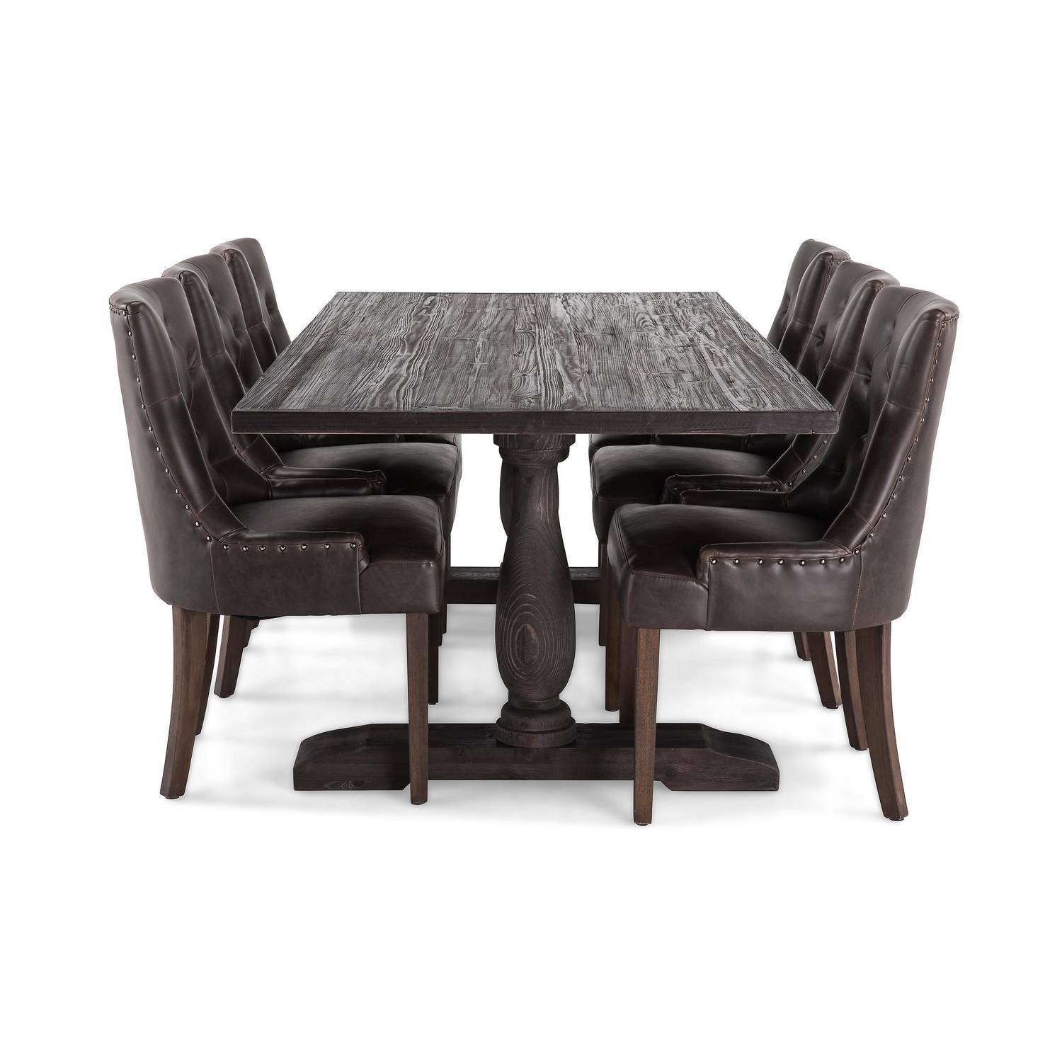 Matgrupp Bloomington Dijon Rektangulärt Matbord 200 cm med 6 Tuva Matstol