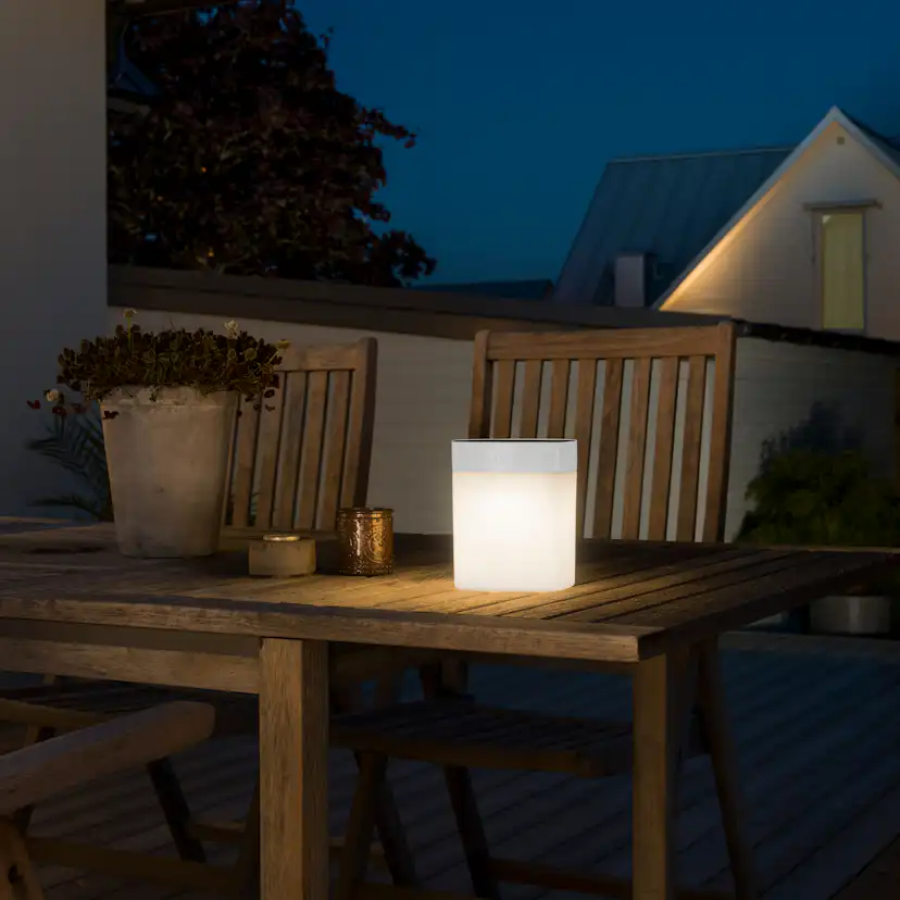 Solcellslampa Gnosjö Konstsmide Assisi Cylinder Kvadrat LED 1W