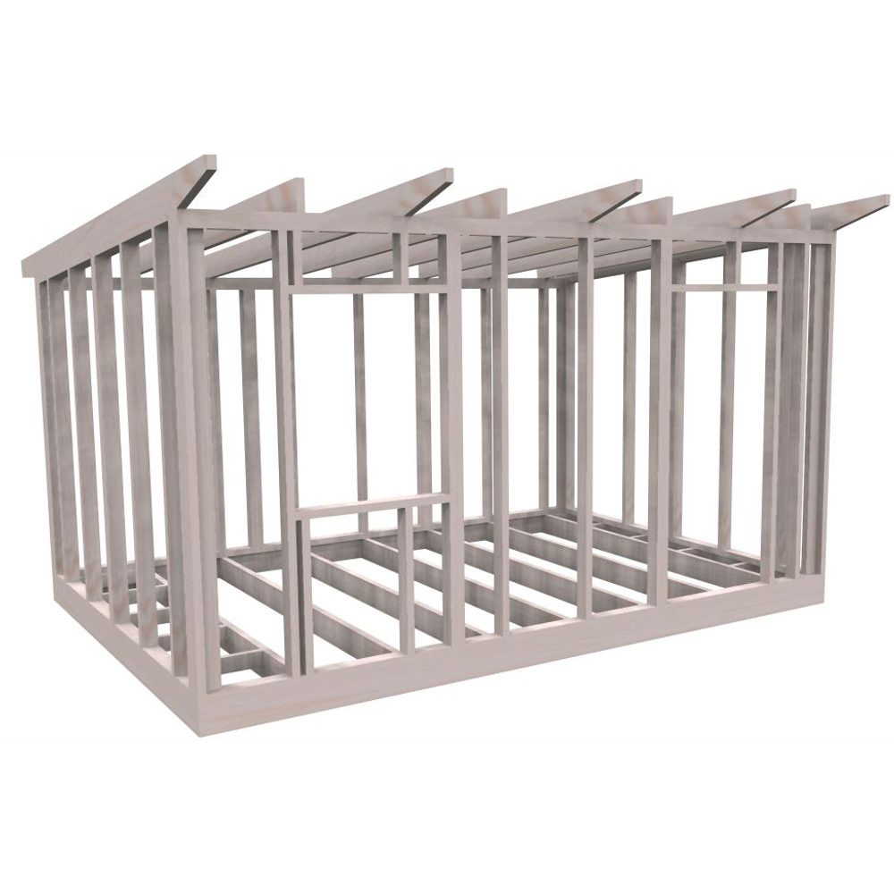 Friggebodsstomme Byggstommar 6 grader 4500x3190 mm Färdiga Sektioner