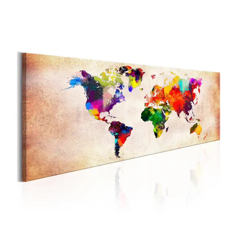 Tavla Arkiio World Map Colourful Ramble