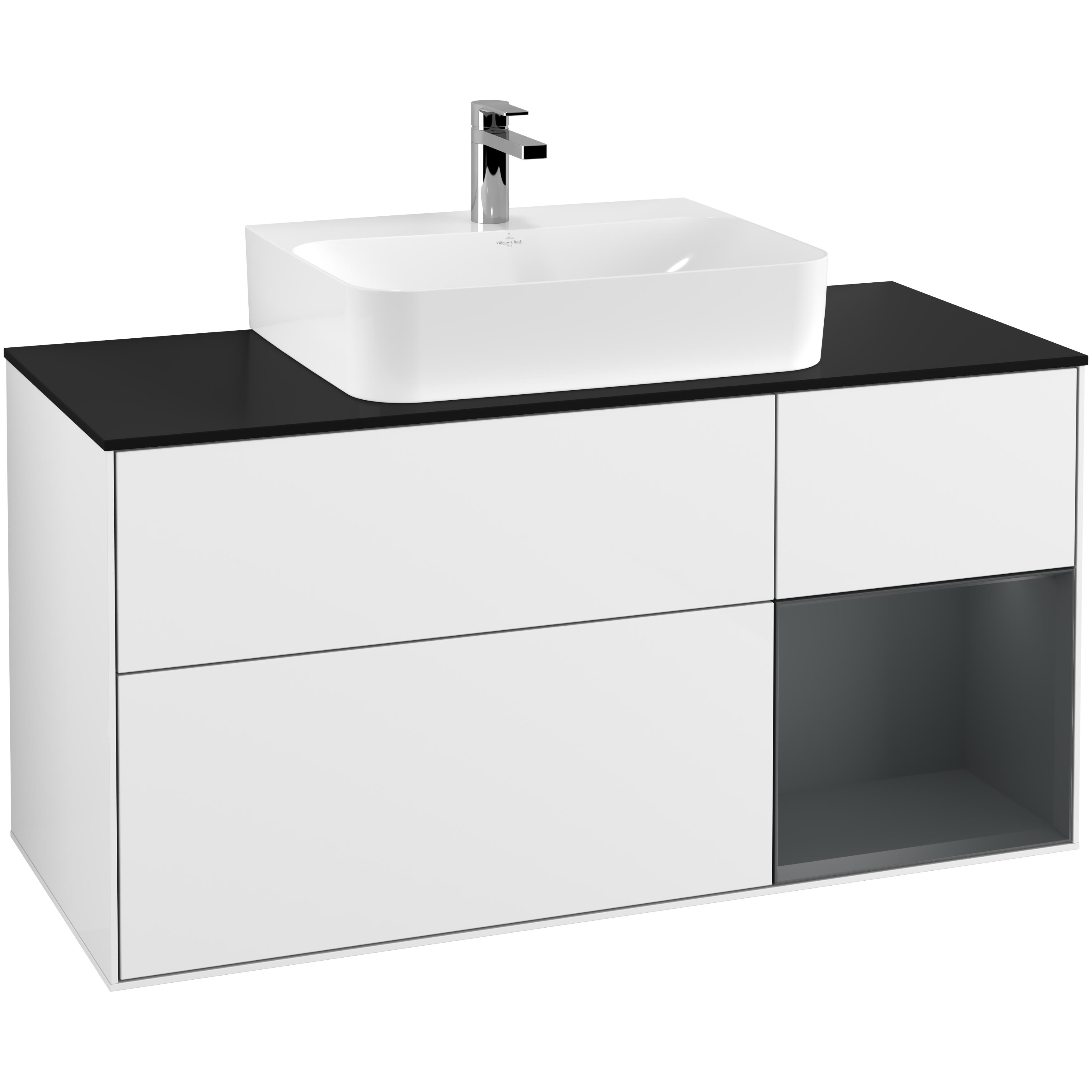 Tvättställsskåp Villeroy & Boch Finion med 3 Lådor Hylla och Bänkskiva för Centrerat Tvättställ