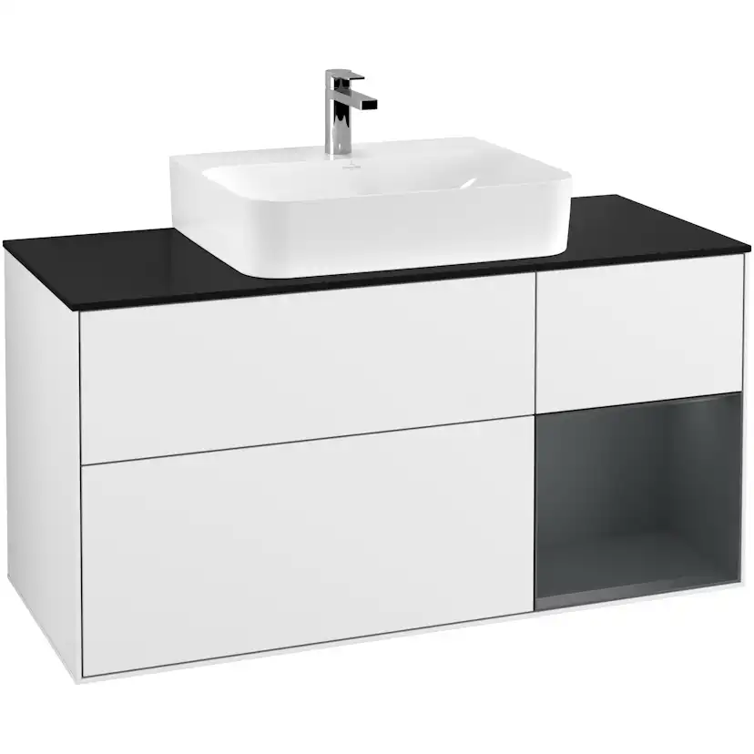 Tvättställsskåp Villeroy & Boch Finion med 3 Lådor Hylla och Bänkskiva för Centrerat Tvättställ