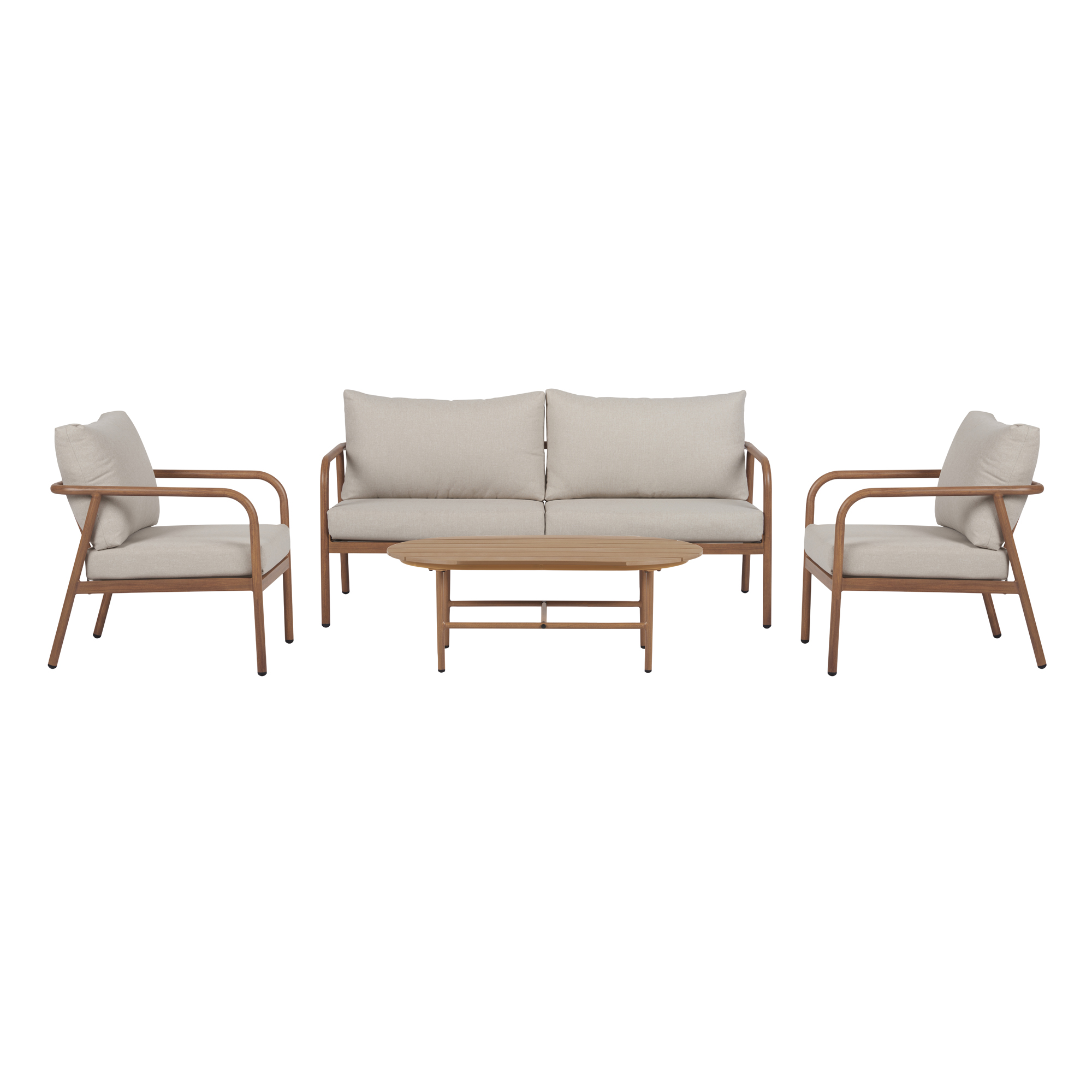 Loungegrupp ENVY DESIGN Olga 2-sitssoffa med 2st fåtöljer och bord