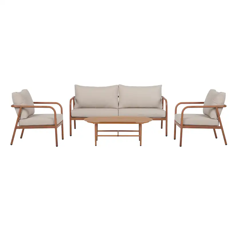 Loungegrupp ENVY DESIGN Olga 2-sitssoffa med 2st fåtöljer och bord