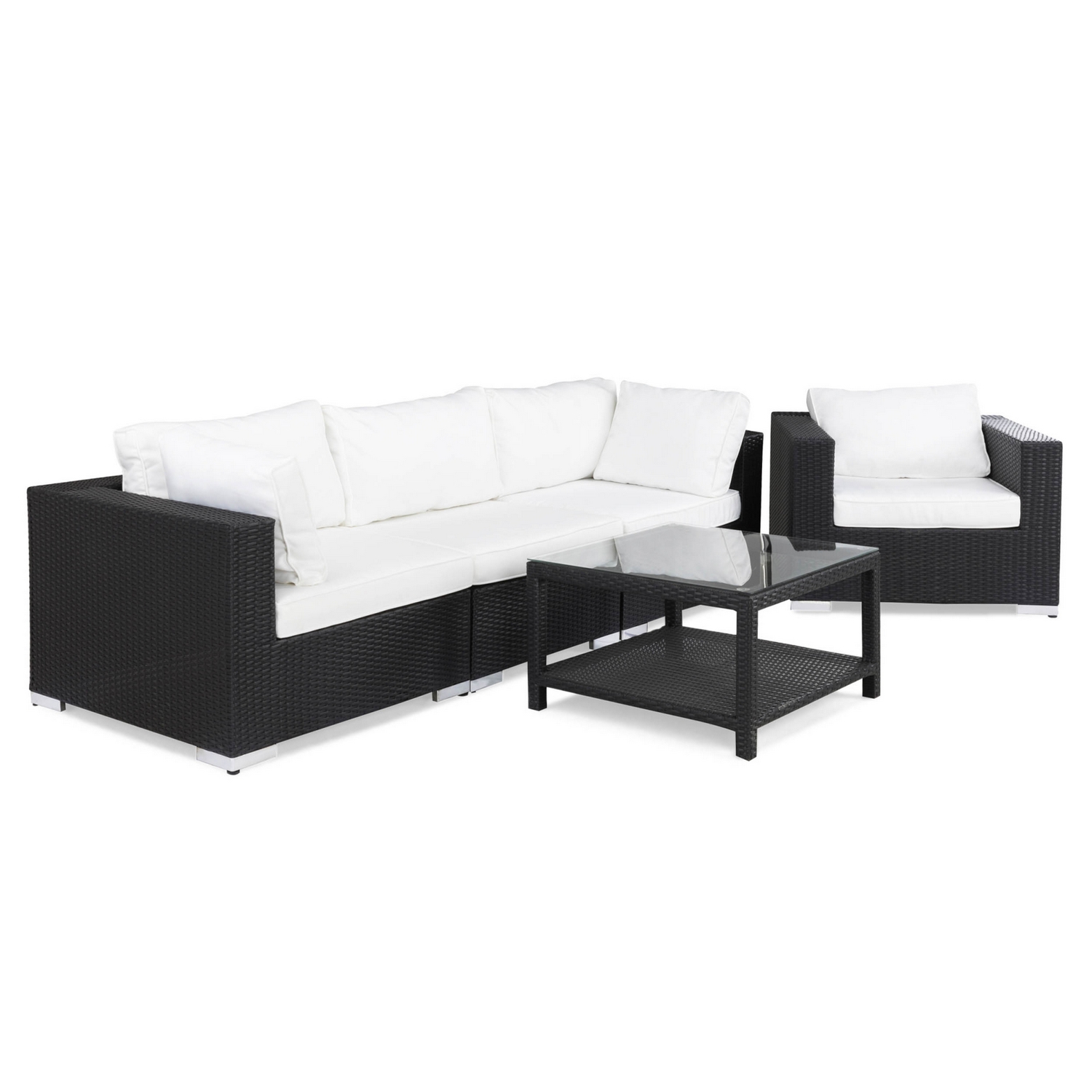 Loungegrupp Comfort Garden Bahamas 4-sits med Fåtölj och Bord 75x75