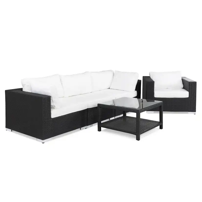 Loungegrupp Comfort Garden Bahamas 4-sits med Fåtölj och Bord 75x75