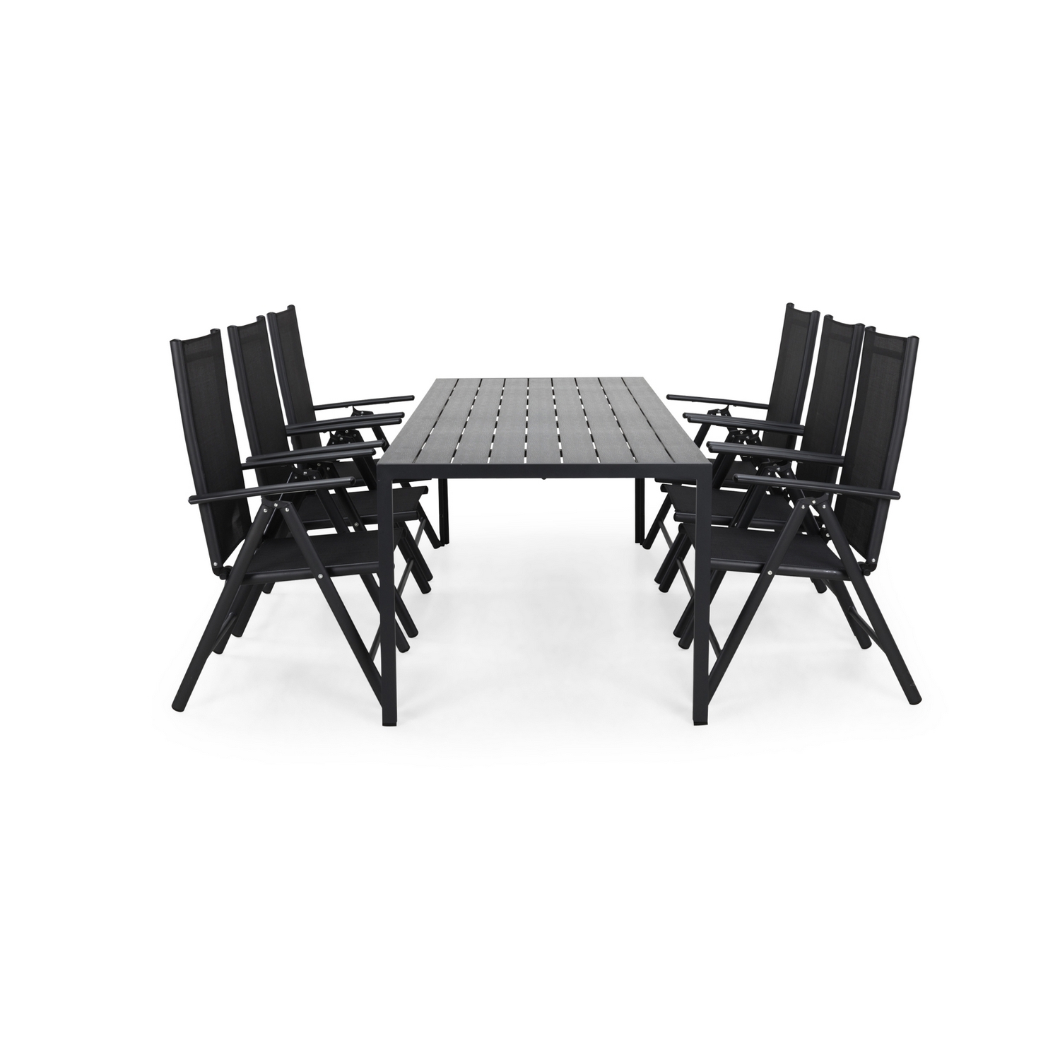 Matgrupp Comfort Garden Tunis 205 med 6 Positionsstolar Maggie