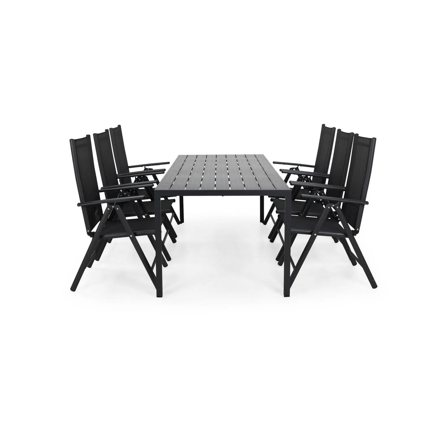 Matgrupp Comfort Garden Tunis 205 med 6 Positionsstolar Maggie