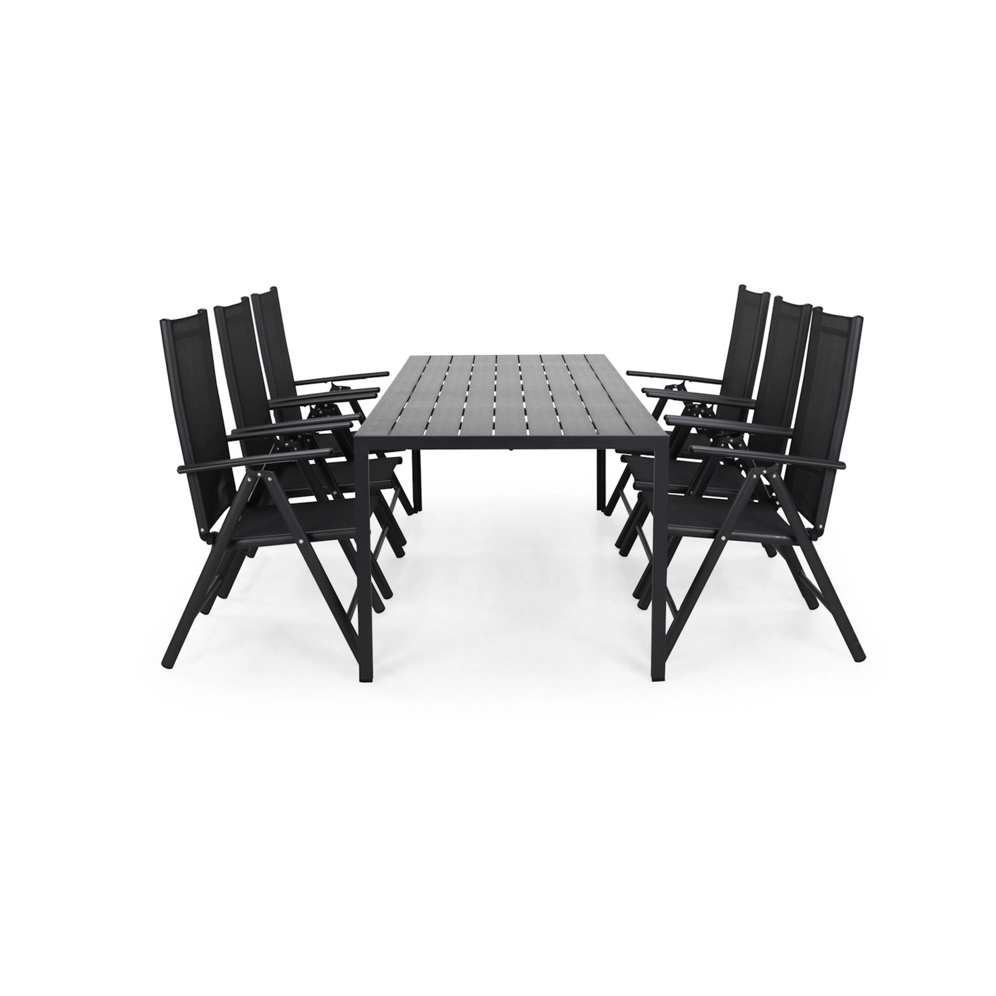 Matgrupp Comfort Garden Tunis 205 med 6 Positionsstolar Maggie