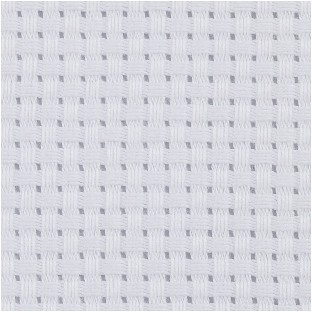Broderiväv Creativ Company Aida Stl 50x50 cm 35 Rutor Per 10 cm 1 st Vit