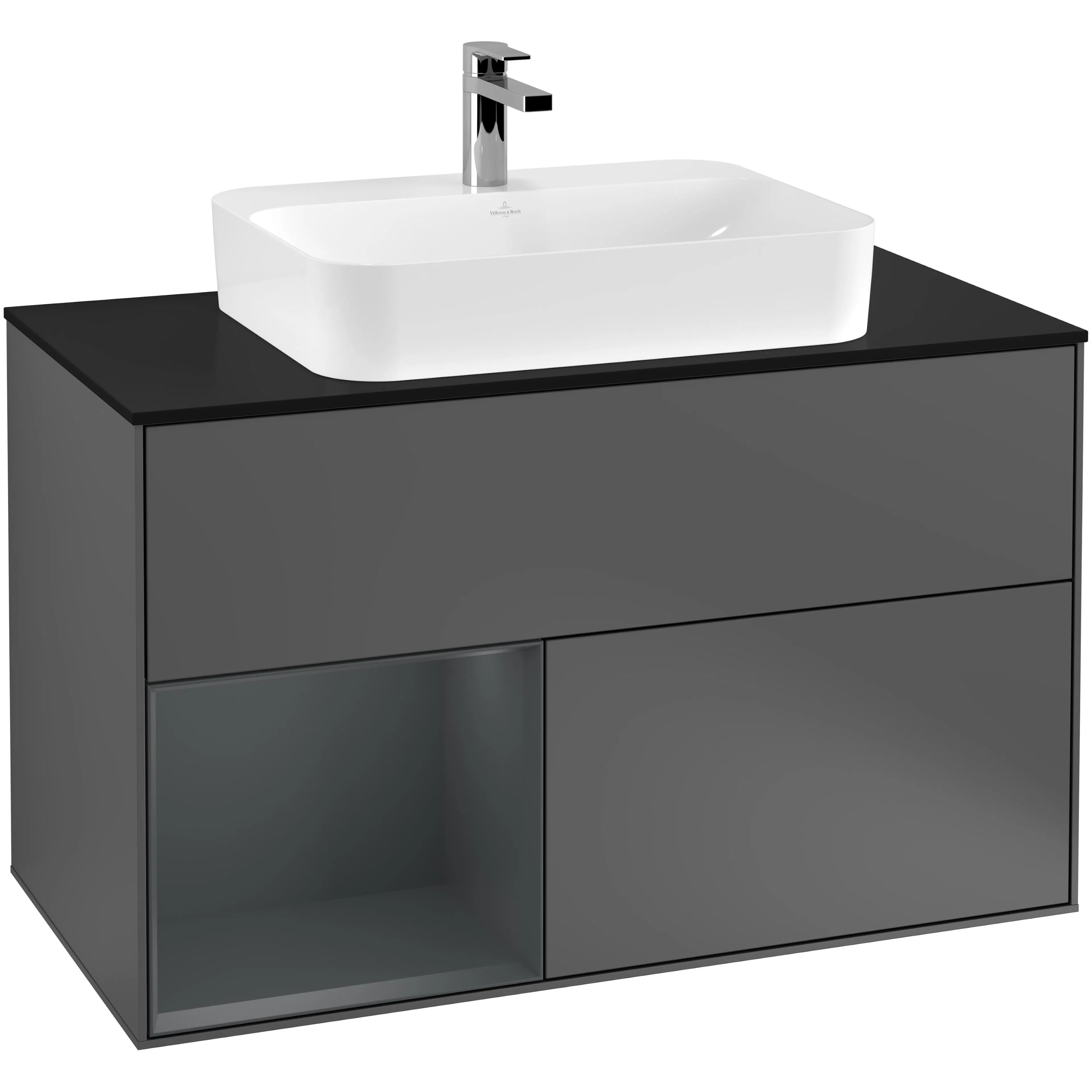 Tvättställsskåp Villeroy & Boch Finion med 2 Lådor Hylla och Bänkskiva för Ytmonterat Tvättställ