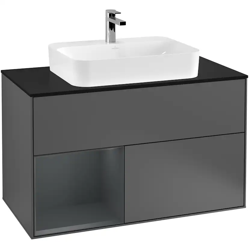 Tvättställsskåp Villeroy & Boch Finion med 2 Lådor Hylla och Bänkskiva för Ytmonterat Tvättställ