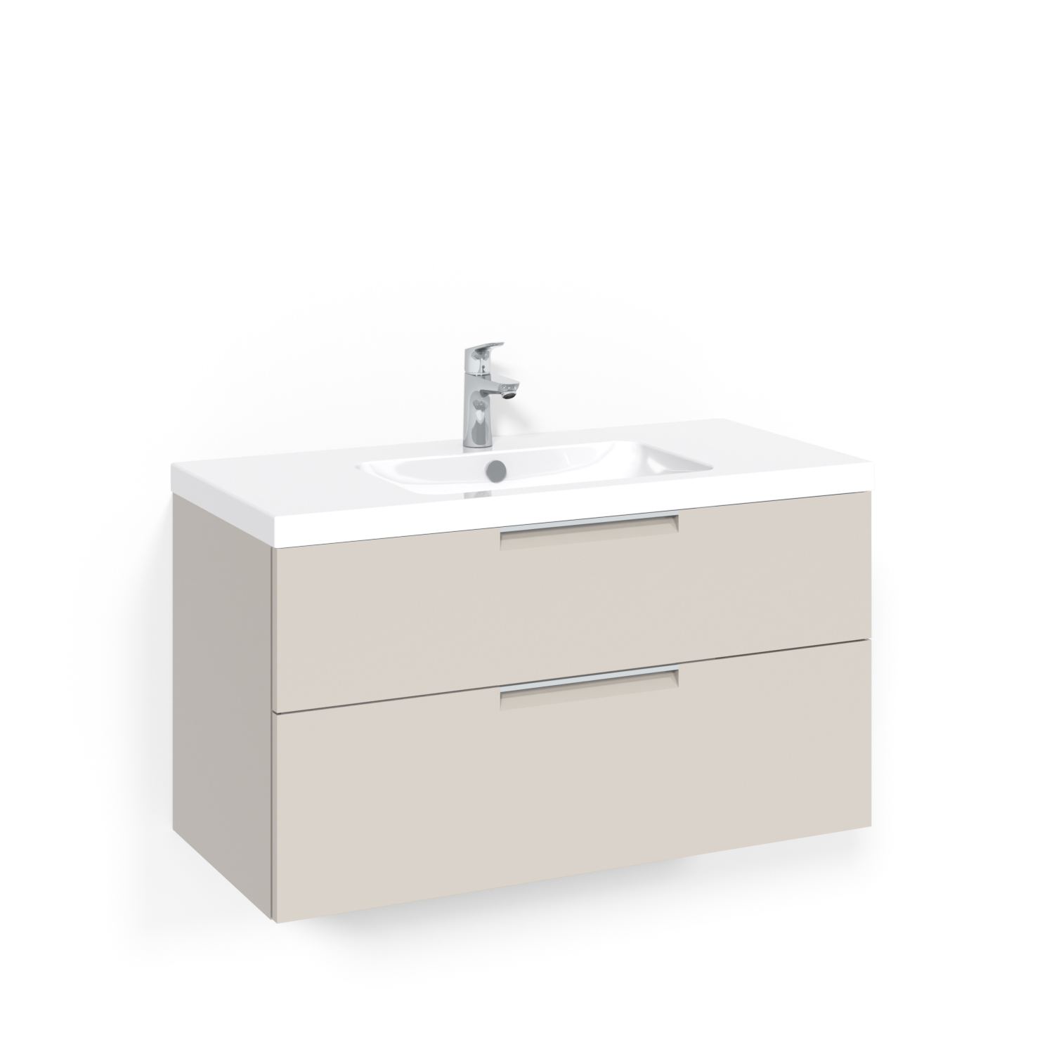 Crown Kommod 100x45 Beige Grip Light 45 Bredd 1000 mm, Beige, Tvättställ Light 45