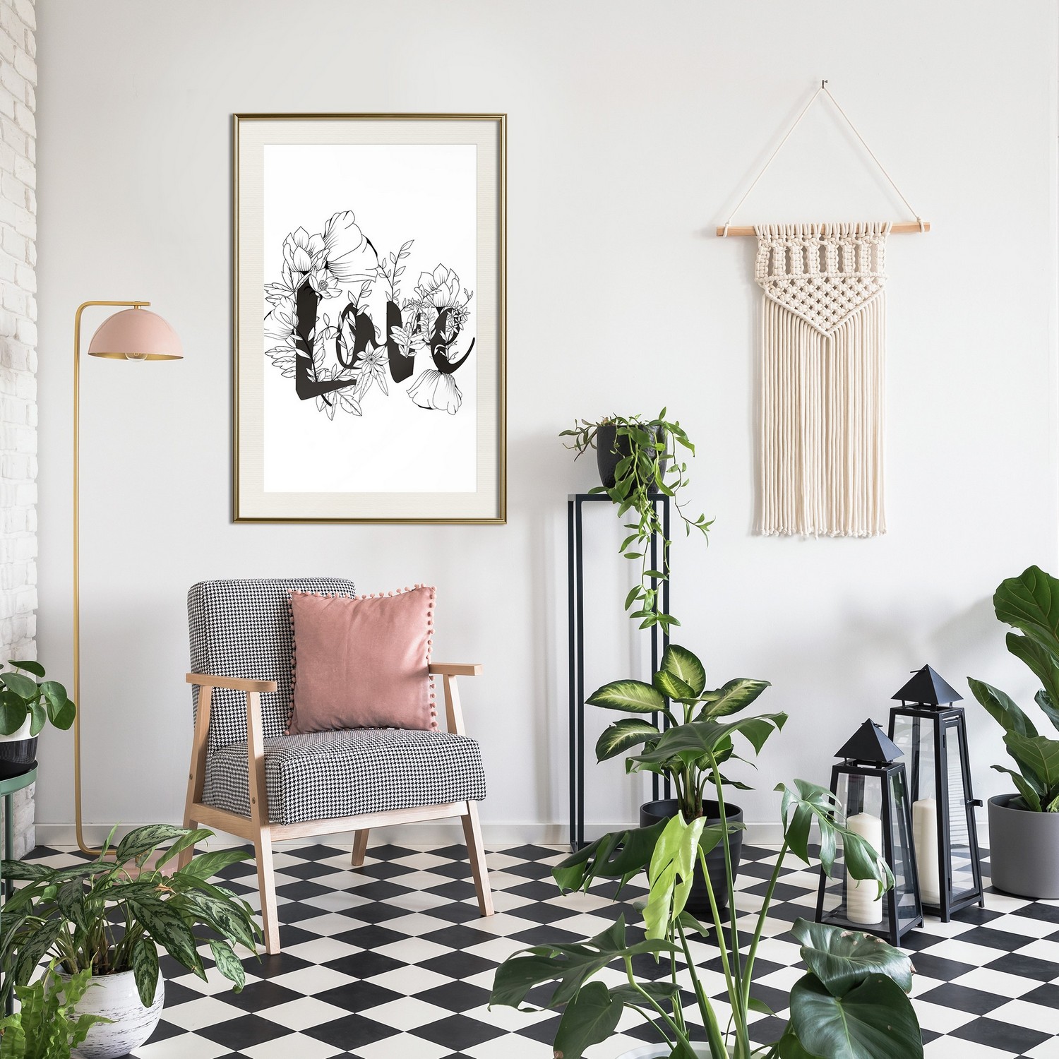 Poster Artgeist Affisch Love With Flowers