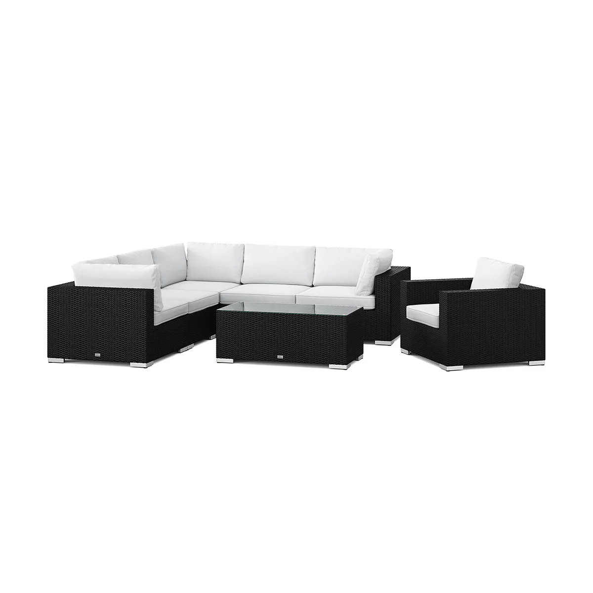 Loungegrupp Comfort Garden Bahamas utomhus hörnsoffa 6-sits vändbar med fåtölj och bord