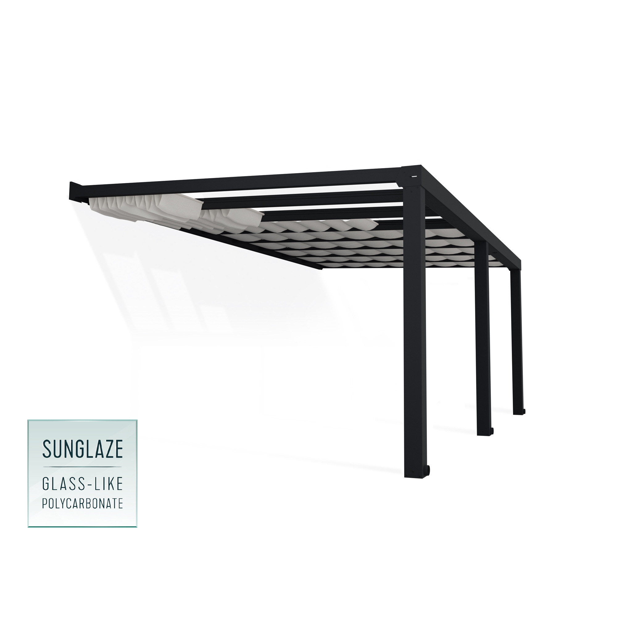 Persienn Canopia by Palram Skuggkit Till Pergola Stockholm 3,4 x 5,9 m Vitt