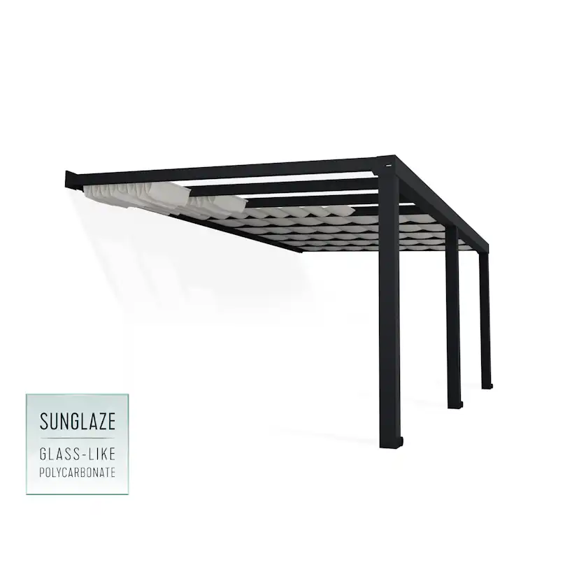 Persienn Canopia by Palram Skuggkit Till Pergola Stockholm 3,4 x 5,9 m Vitt