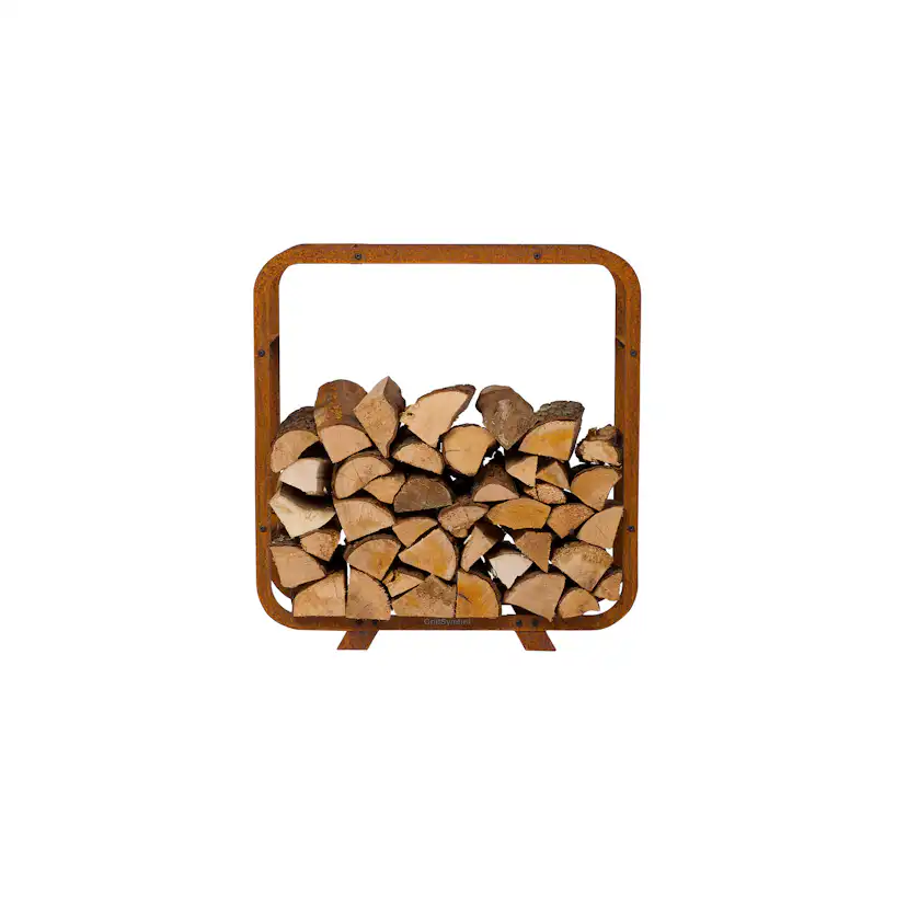 Vedförvaring GrillSymbol Cortenstål Ake