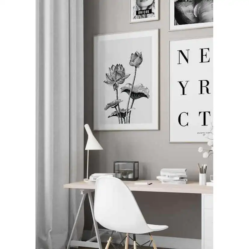 Poster Gallerix Sketched Flowers