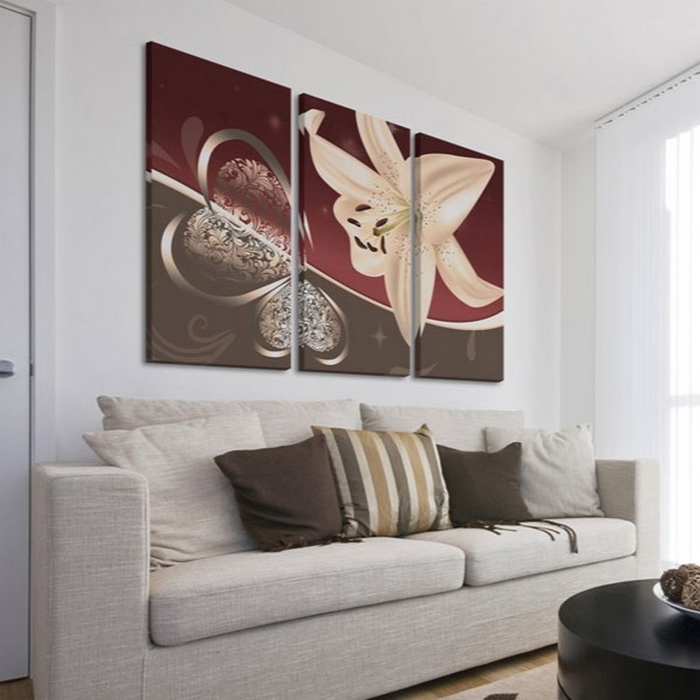 Tavla Arkiio Abstraction With Lily Triptych