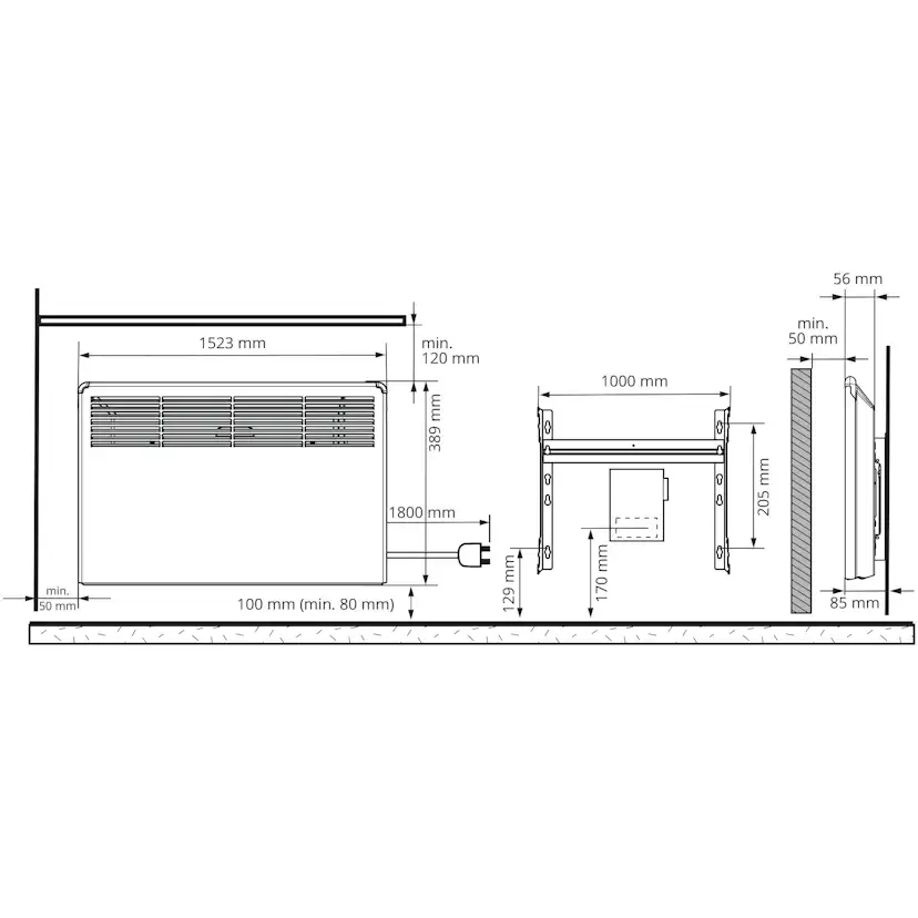 ELRADIATOR BETA 2000W/230V BT Beta-EP 2000W/230V