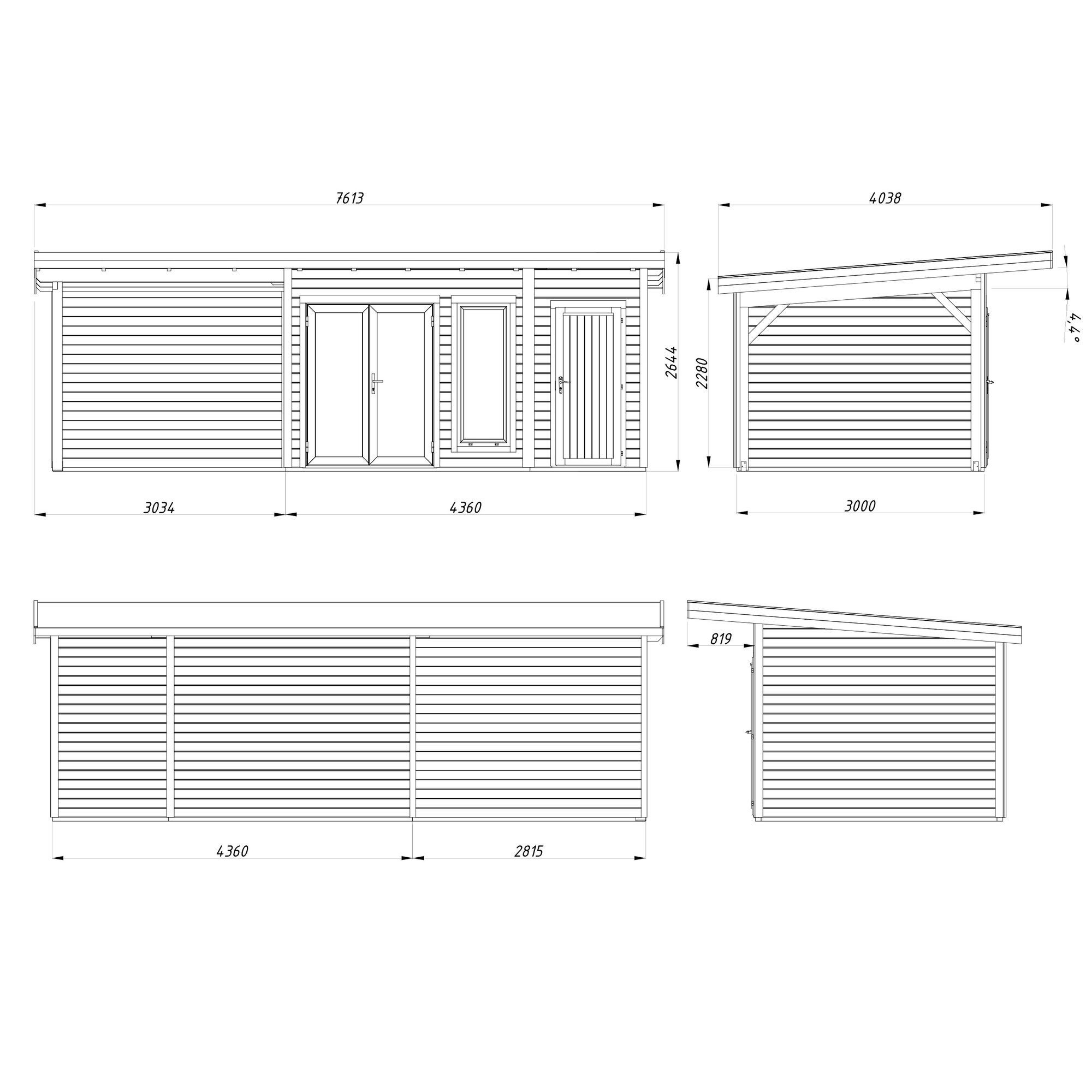 Stuga Palmako Aurelia 21,4 m² (inv. 20,3 m²)