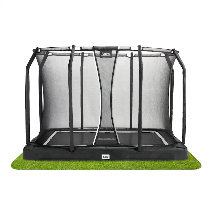 Studsmatta Salta Premium Ground inkl. säkerhetsnät 305x214 cm