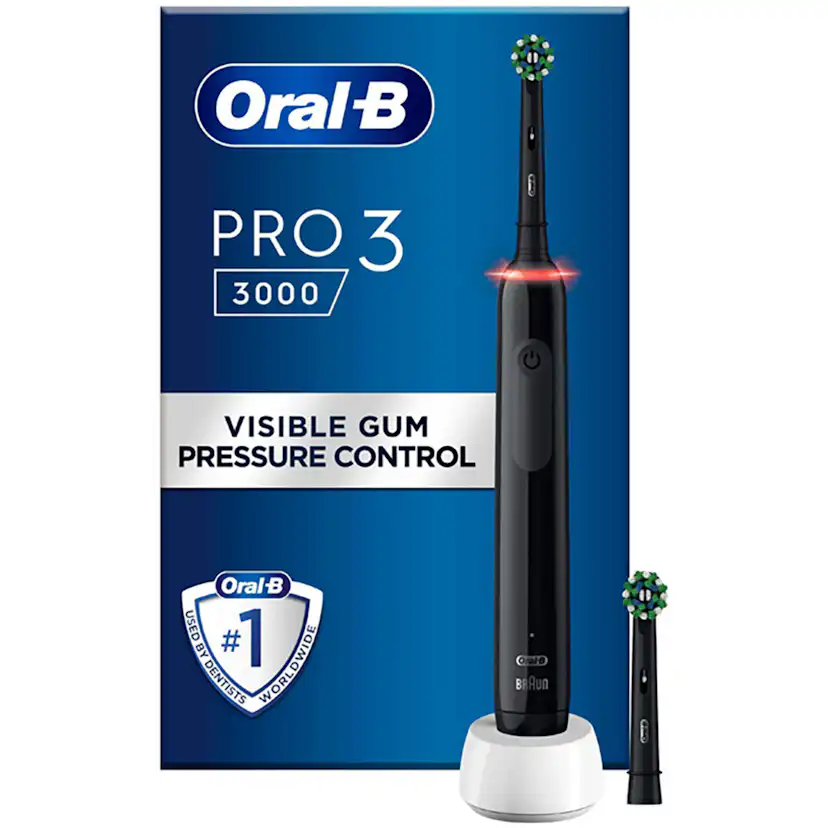 Eltandborste Pro 3 3000 CA Black Edition Svart
