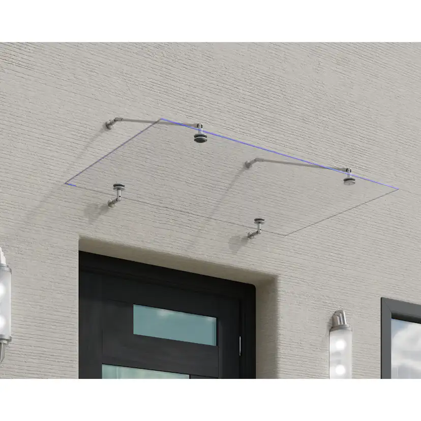 Entrétak Canopia by Palram Taurus Klar Silver 0,9 X 1,5 m