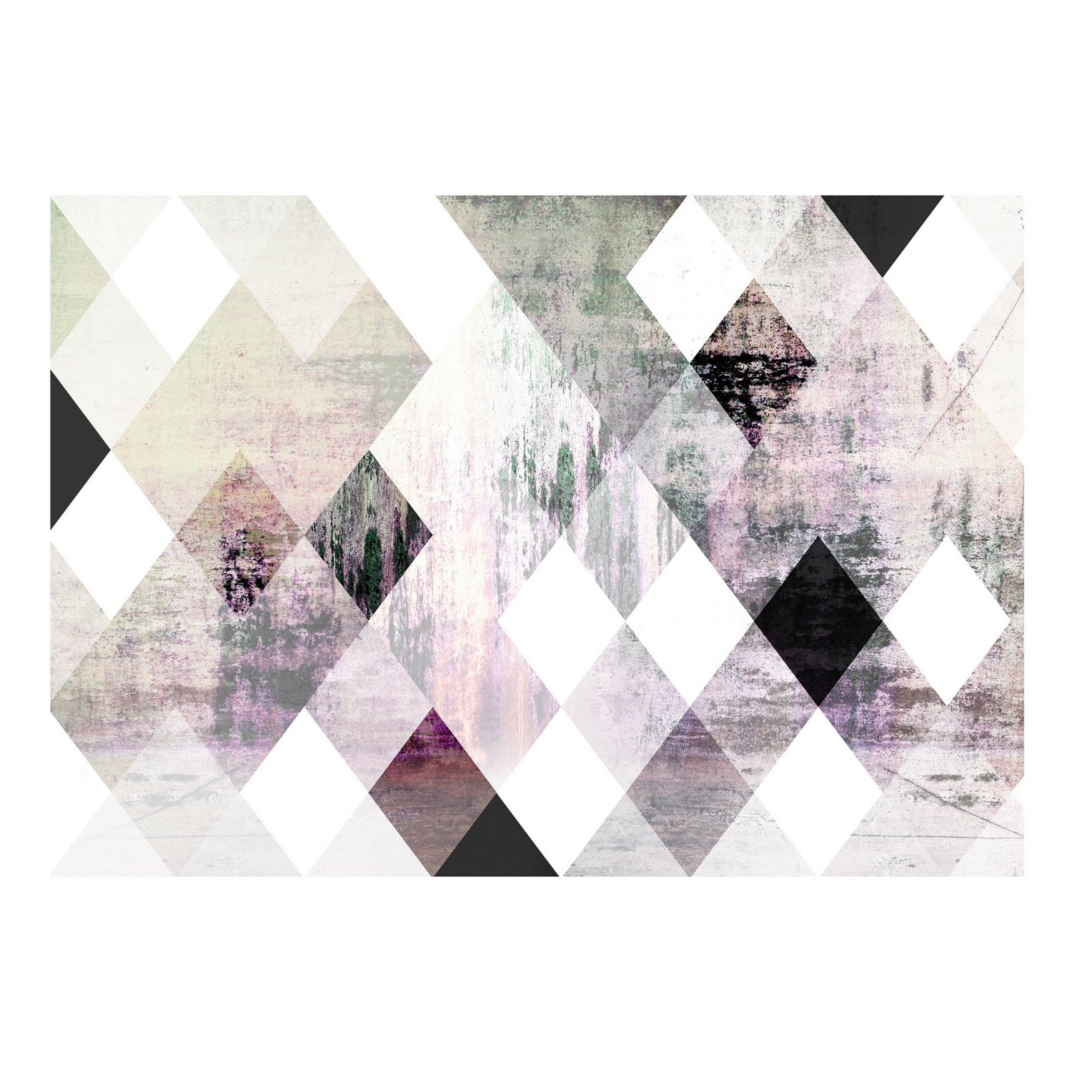 Fototapet Arkiio Självhäftande Rhombic Chessboard Pink