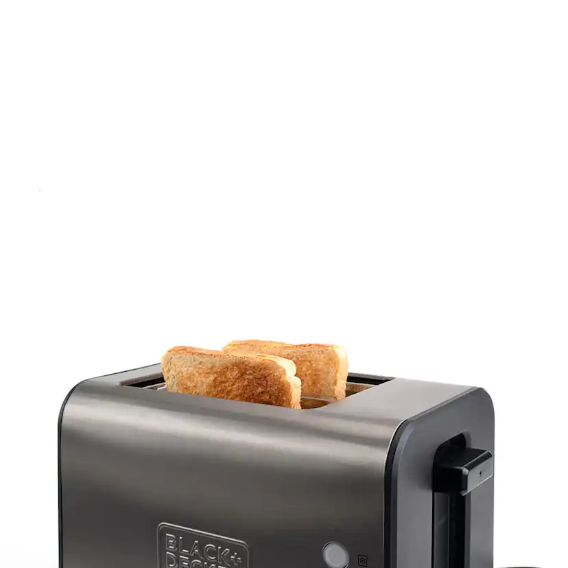Brödrost BLACK+DECKER 2-Skivor Borstat stål