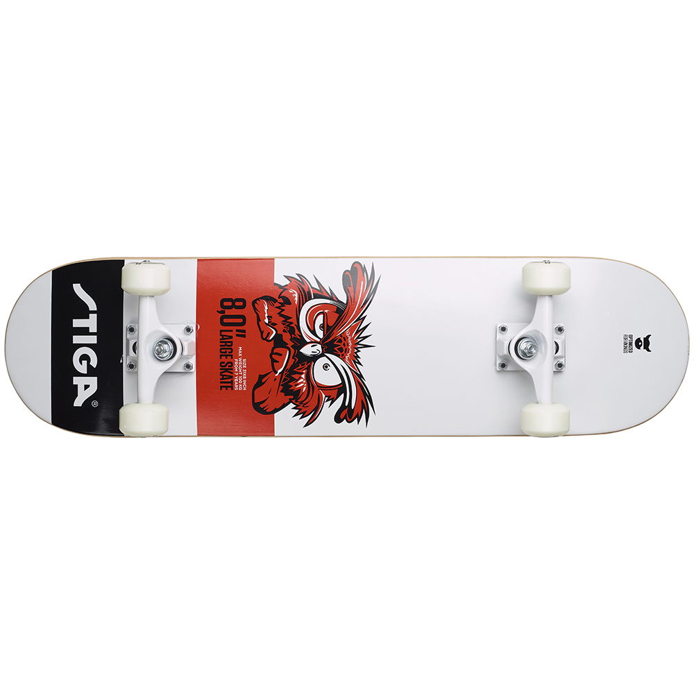 Skateboard STIGA Sports Skateboard Owl 8.0 White