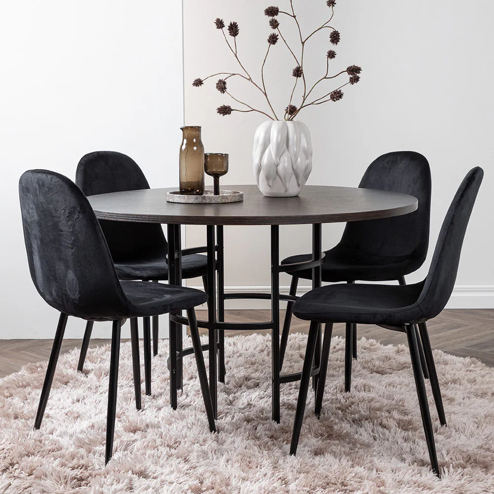 Matgrupp Venture Home Copenhagen med 4 Polar Stolar Sammet