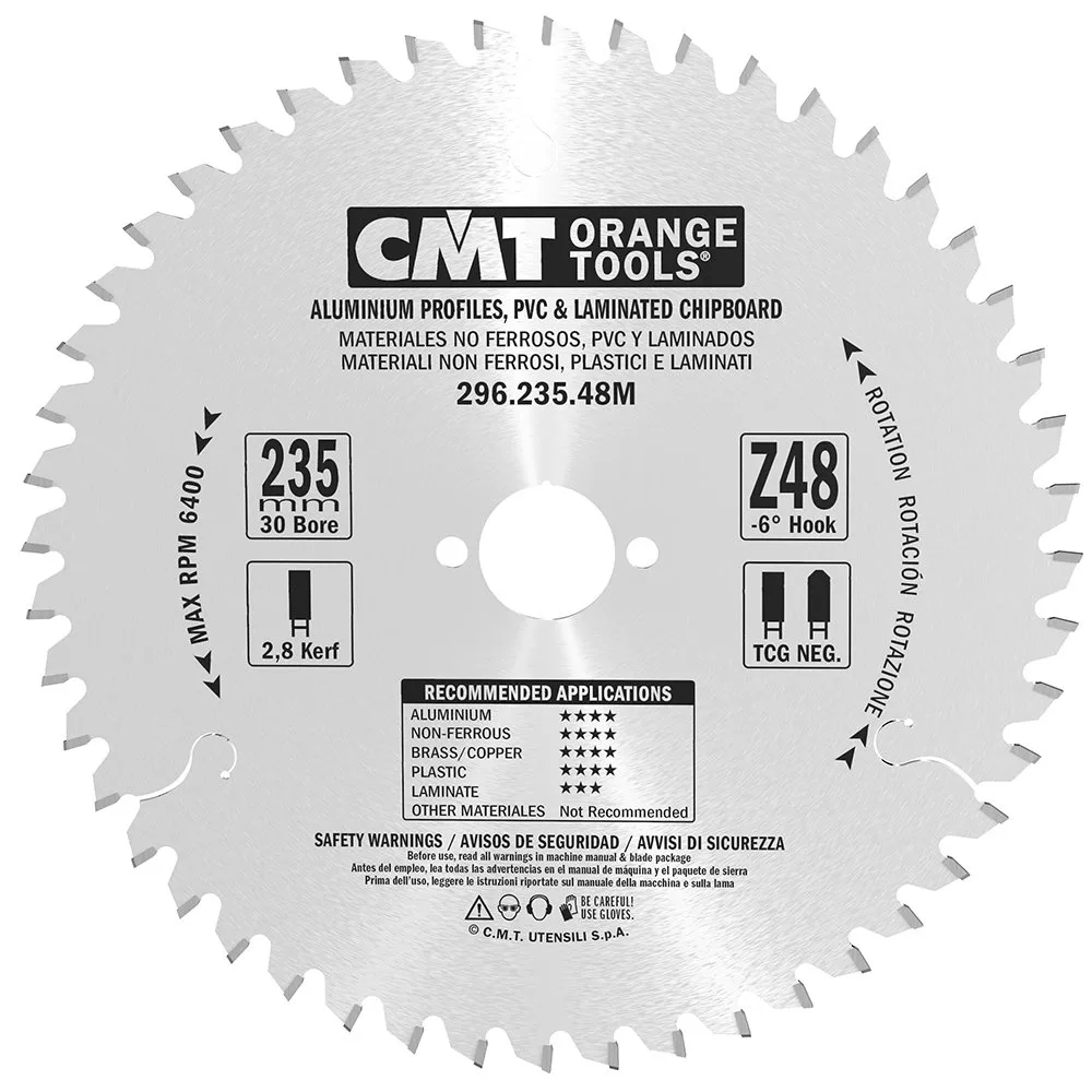Cirkelsågklinga CMT Orange Tools NE NEG Alu/laminat