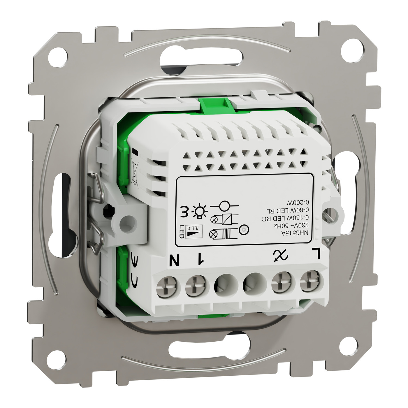 Tryckdimmer Schneider Electric Exxact med Möjlighet att Ansluta Neutralledare Styrning via Wiser by SE Zigbee 3.0