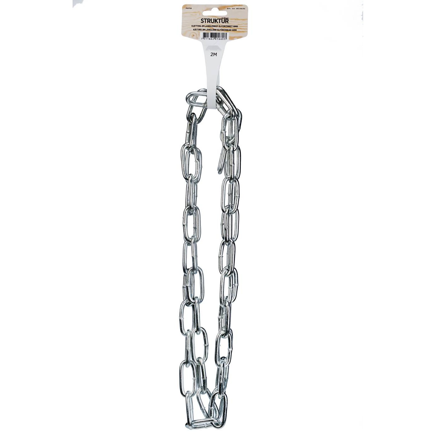 KÄTTING LL EFZ 2M Ø5MM Elförzinkad, D: 5 mm, L: 2 m