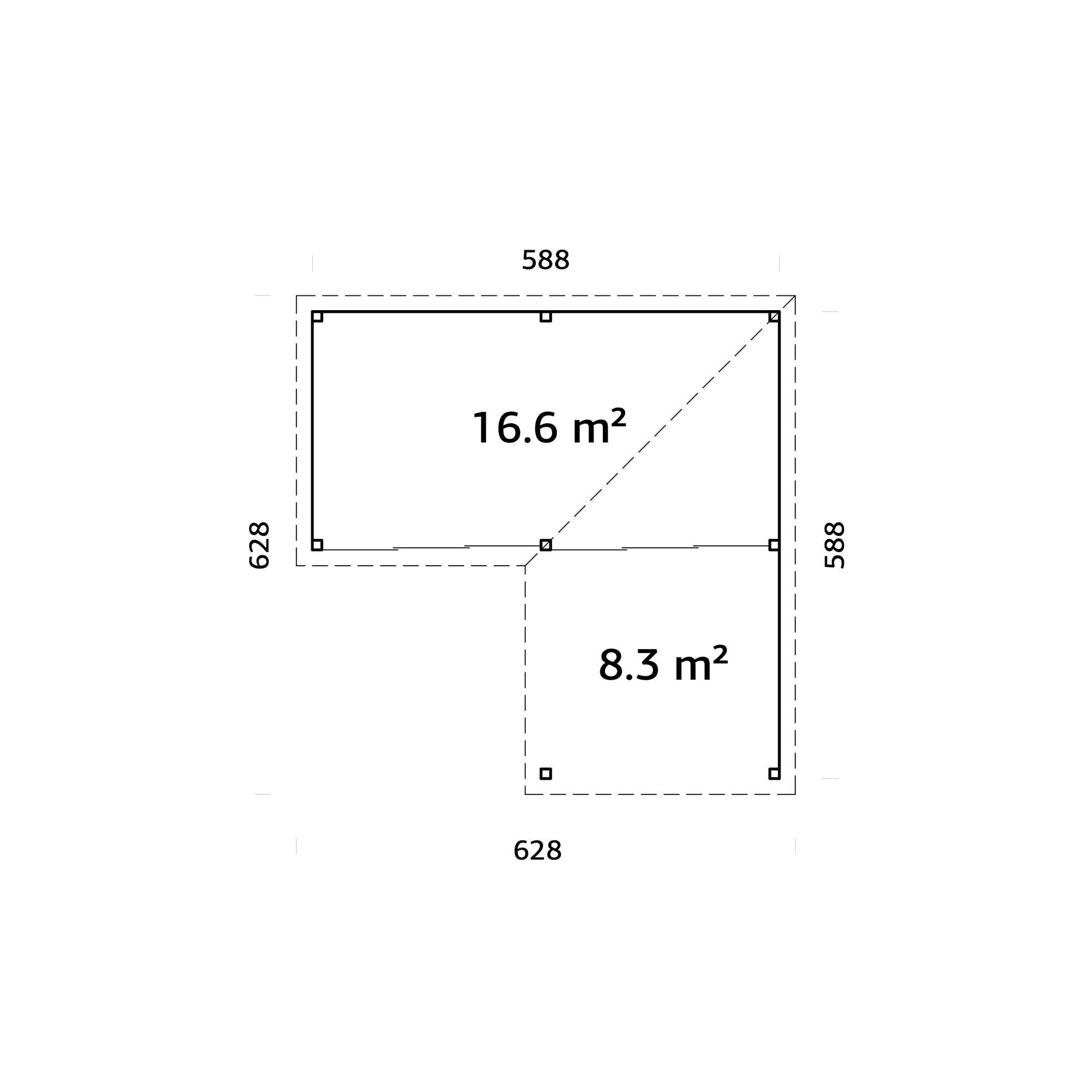 Uterum Palmako Lenna 24,9 m2 Set 713 Slide Plus