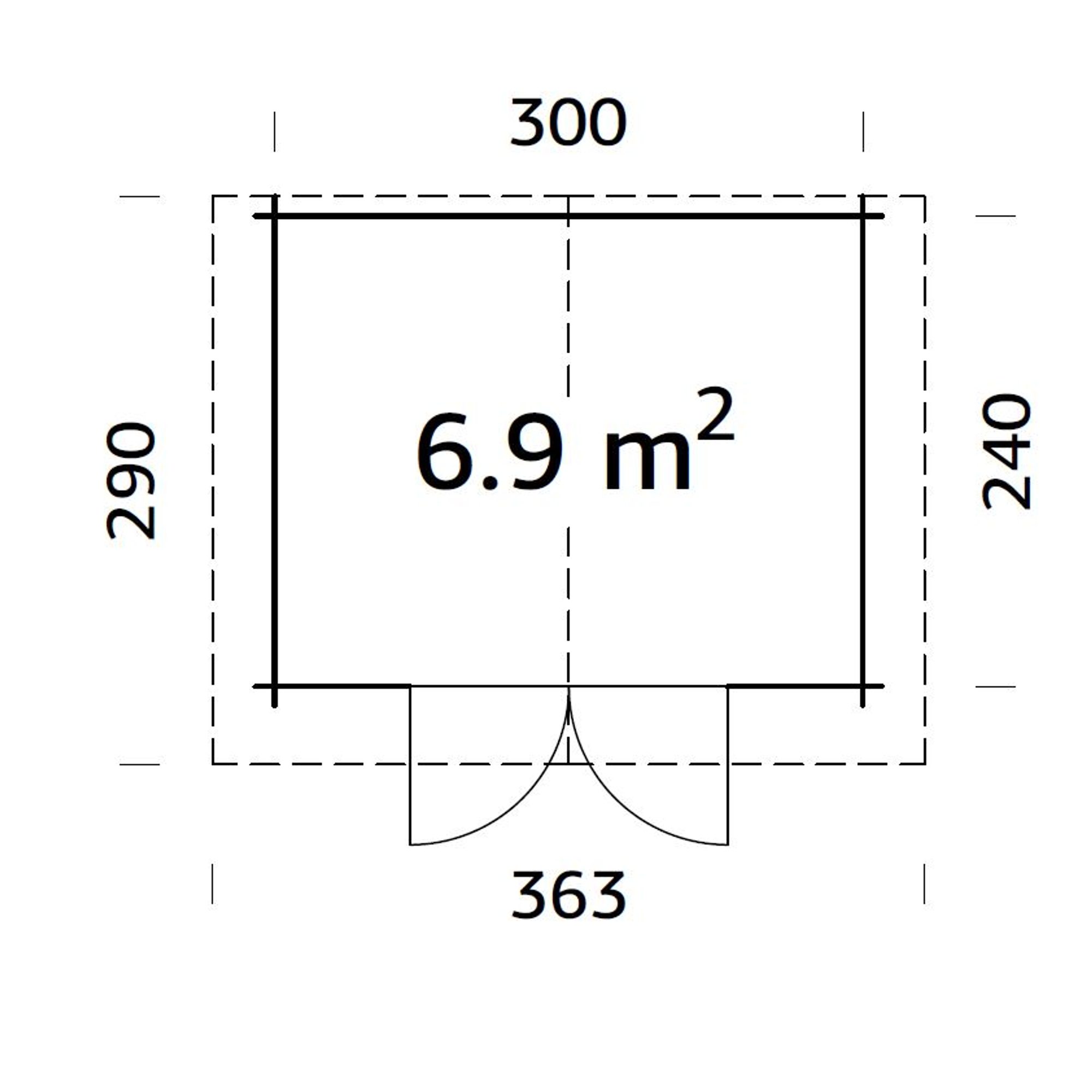 Stuga Palmako Vivian 6,9 m2