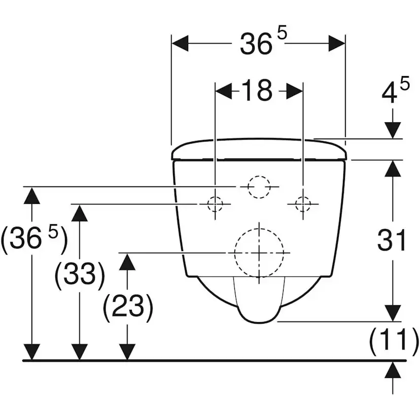 Vägghängd Toalettstol Geberit iCon Square Rimfree