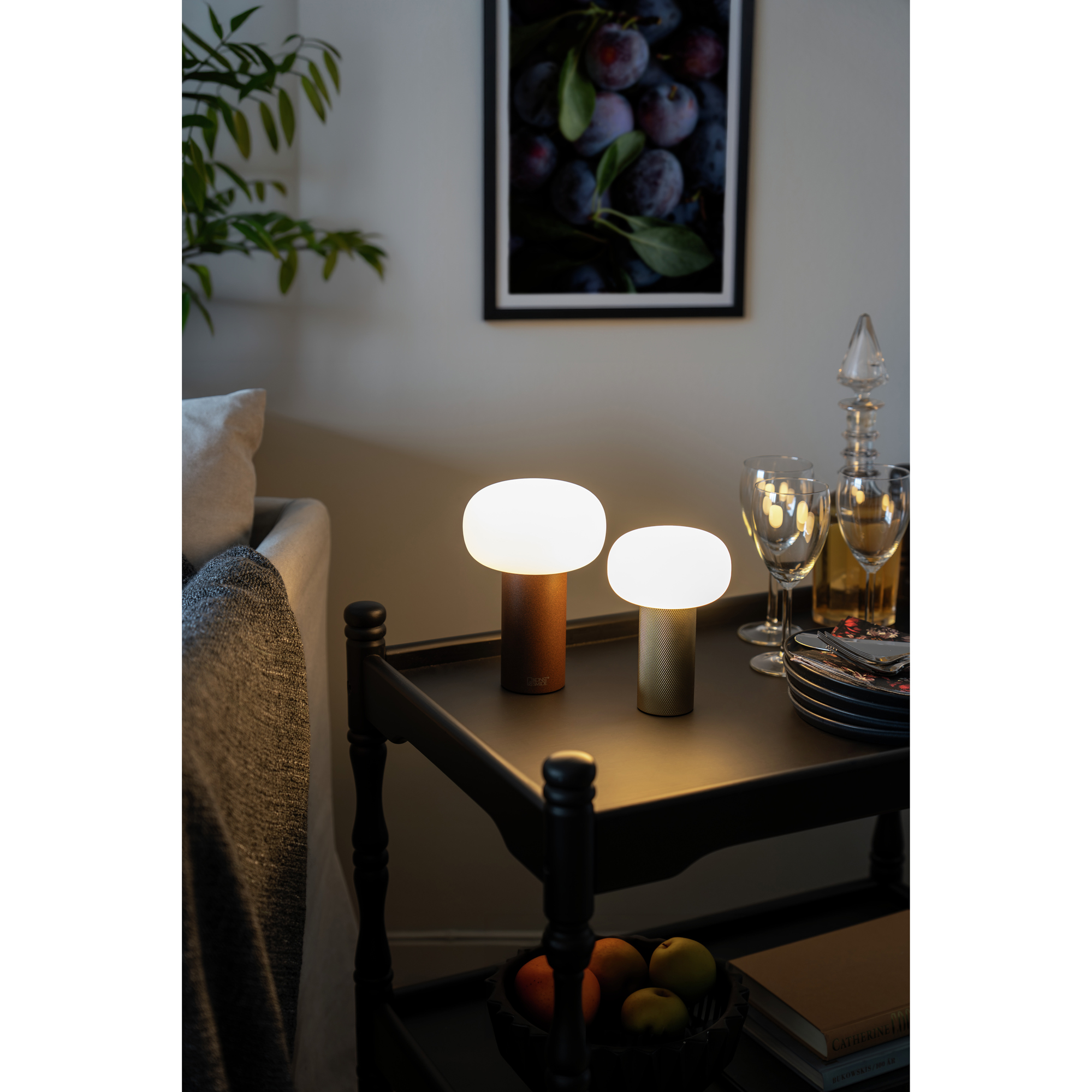 Portabel Lampa Gnosjö Konstsmide Antibes Mini Bordslampa USBxMatt Mässing