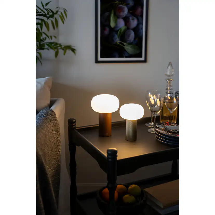 Portabel Lampa Gnosjö Konstsmide Antibes Mini Bordslampa USBxMatt Mässing